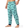 Ekouaer Mens Pajama Pants Jogger Comfy Loungewear with Pockets Drawstring | Lightweight sleep pants pockets, soft after washes, drawstring adjusts, ankle cuffs, great gift, Roomy without being sloppy(Coastal Shark)