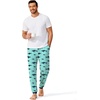 Ekouaer Mens Pajama Pants Jogger Comfy Loungewear with Pockets Drawstring | Lightweight sleep pants pockets, soft after washes, drawstring adjusts, ankle cuffs, great gift, Roomy without being sloppy(Coastal Shark)