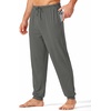 Ekouaer Mens Pajama Pants Jogger Comfy Loungewear with Pockets Drawstring | Lightweight sleep pants pockets, soft after washes, drawstring adjusts, ankle cuffs, great gift, Roomy without being sloppy(Dark Grey)