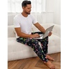 Ekouaer Mens Pajama Pants Jogger Comfy Loungewear with Pockets Drawstring | Lightweight sleep pants pockets, soft after washes, drawstring adjusts, ankle cuffs, great gift, Roomy without being sloppy(Black Christmas)