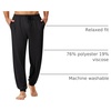 Ekouaer Mens Pajama Pants Jogger Comfy Loungewear with Pockets Drawstring | Lightweight sleep pants pockets, soft after washes, drawstring adjusts, ankle cuffs, great gift, Roomy without being sloppy(Black)