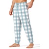 Ekouaer Mens Pajama Pants Jogger Comfy Loungewear with Pockets Drawstring | Lightweight sleep pants pockets, soft after washes, drawstring adjusts, ankle cuffs, great gift, Roomy without being sloppy(Mist Plaid)