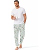 Ekouaer Mens Pajama Pants Jogger Comfy Loungewear with Pockets Drawstring | Lightweight sleep pants pockets, soft after washes, drawstring adjusts, ankle cuffs, great gift, Roomy without being sloppy(Golf)
