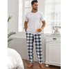 Ekouaer Mens Pajama Pants Jogger Comfy Loungewear with Pockets Drawstring | Lightweight sleep pants pockets, soft after washes, drawstring adjusts, ankle cuffs, great gift, Roomy without being sloppy(Black Plaid)