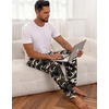 Ekouaer Mens Pajama Pants Jogger Comfy Loungewear with Pockets Drawstring | Lightweight sleep pants pockets, soft after washes, drawstring adjusts, ankle cuffs, great gift, Roomy without being sloppy(Camouflagel)