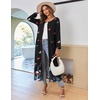 Ekouaer Women Robe Zipper House Coat Full Length Nightgowns with Pockets | Pockets, V Neck, Soft and Comfy(Colorful Butterfly)