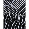 Ekouaer Women Robe Zipper House Coat Full Length Nightgowns with Pockets | Pockets, V Neck, Soft and Comfy(Navy Blue Stripes)