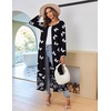 Ekouaer Women Robe Zipper House Coat Full Length Nightgowns with Pockets | Pockets, V Neck, Soft and Comfy(White Butterfly)