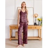 Ekouaer Womens Cami Pajamas Set Y2K 2 Piece Lace Trim PJs Set Sleepwear | Buttery Soft,Loungewear,Adjustable Spaghetti Straps,Side Pockets,Trendy Cami Sleepwear,Lounging,Vacation,XS-2XL(Rose Leopard)