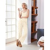 Ekouaer Womens Cami Pajamas Set Y2K 2 Piece Lace Trim PJs Set Sleepwear | Buttery Soft,Loungewear,Adjustable Spaghetti Straps,Side Pockets,Trendy Cami Sleepwear,Lounging,Vacation,XS-2XL(Cherry-light Yellow)