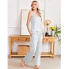 Ekouaer Womens Cami Pajamas Set Y2K 2 Piece Lace Trim PJs Set Sleepwear | Buttery Soft,Loungewear,Adjustable Spaghetti Straps,Side Pockets,Trendy Cami Sleepwear,Lounging,Vacation,XS-2XL(Flowers White)