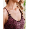 Ekouaer Womens Cami Pajamas Set Y2K 2 Piece Lace Trim PJs Set Sleepwear | Buttery Soft,Loungewear,Adjustable Spaghetti Straps,Side Pockets,Trendy Cami Sleepwear,Lounging,Vacation,XS-2XL(Rose Leopard)