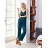 Ekouaer Womens Cami Pajamas Set Y2K 2 Piece Lace Trim PJs Set Sleepwear | Buttery Soft,Loungewear,Adjustable Spaghetti Straps,Side Pockets,Trendy Cami Sleepwear,Lounging,Vacation,XS-2XL(Blue Green)