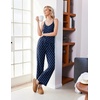 Ekouaer Womens Cami Pajamas Set Y2K 2 Piece Lace Trim PJs Set Sleepwear | Buttery Soft,Loungewear,Adjustable Spaghetti Straps,Side Pockets,Trendy Cami Sleepwear,Lounging,Vacation,XS-2XL(Love-dark Blue)