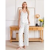 Ekouaer Womens Cami Pajamas Set Y2K 2 Piece Lace Trim PJs Set Sleepwear | Buttery Soft,Loungewear,Adjustable Spaghetti Straps,Side Pockets,Trendy Cami Sleepwear,Lounging,Vacation,XS-2XL(Cherry-red)