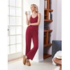 Ekouaer Womens Cami Pajamas Set Y2K 2 Piece Lace Trim PJs Set Sleepwear | Buttery Soft,Loungewear,Adjustable Spaghetti Straps,Side Pockets,Trendy Cami Sleepwear,Lounging,Vacation,XS-2XL(Deep Red)
