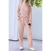 Ekouaer Womens Pajama Set Ribbed Knit PJs Comfy Long Sleeve Top and Pants(Pink)