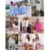Ekouaer Womens Pajamas Long Sleeve and Shorts Cute Ruffle Pjs Lounge Set | Button Down Notch Collar Sleepwear,Comfy Soft Loungewear,for Bridal Bridesmaid,Gift,Daily,XS-XXL(Light Blue Bow Knot)