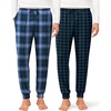 2 Pack-green+blue Plaid