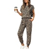 Ekouaer Womens 2 Piece Cotton Pajamas Sets Short Sleeve Jogger Lounge Sets | Soft breathable cotton fabric, relaxed fit Matching Set for Travel,Vacation,Airport,Home,Sport,Workout