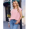 Ekouaer Cotton Pajamas for Women Set 2 Piece Cap Sleeve Lounge Sets | Soft Casual, Summer Fall, Crew Neck Matching Sets Travel Vacation Outfits With Pockets for Daily Wear(Pink)
