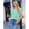 Ekouaer Cotton Pajamas for Women Set 2 Piece Cap Sleeve Lounge Sets | Soft Casual, Summer Fall, Crew Neck Matching Sets Travel Vacation Outfits With Pockets for Daily Wear(Ice Green)