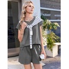 Ekouaer Cotton Pajamas for Women Set 2 Piece Cap Sleeve Lounge Sets | Soft Casual, Summer Fall, Crew Neck Matching Sets Travel Vacation Outfits With Pockets for Daily Wear(Medium Heather Grey)