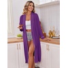 Ekouaer Kimono Robes for Women Long Lightweight Knit Soft Bathrobe | Long Sleepwear, Casual Ladies Loungewear, Shawl, Soft Lightweight Fabric, Valentine’s Day, Bridal Party(Deep Purple)
