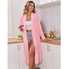 Ekouaer Kimono Robes for Women Long Lightweight Knit Soft Bathrobe | Long Sleepwear, Casual Ladies Loungewear, Shawl, Soft Lightweight Fabric, Valentine’s Day, Bridal Party(Pink)