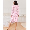 Ekouaer Kimono Robes for Women Long Lightweight Knit Soft Bathrobe | Long Sleepwear, Casual Ladies Loungewear, Shawl, Soft Lightweight Fabric, Valentine’s Day, Bridal Party(Flamingos)