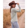 Ekouaer Womens Casual Shirts Long Sleeve Tops Thermal Tshirts Fall Clothes | Crewneck, Breathable, Comfort, Lightweight, Workout, Basic Tees, Solid or Graphic Tshirts, 2026 Fashion Outfit(Light Green)