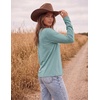 Ekouaer Womens Casual Shirts Long Sleeve Tops Thermal Tshirts Fall Clothes | Crewneck, Breathable, Comfort, Lightweight, Workout, Basic Tees, Solid or Graphic Tshirts, 2026 Fashion Outfit(Cadet Blue)
