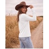 Ekouaer Womens Casual Shirts Long Sleeve Tops Thermal Tshirts Fall Clothes | Crewneck, Breathable, Comfort, Lightweight, Workout, Basic Tees, Solid or Graphic Tshirts, 2026 Fashion Outfit(White)