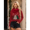 Ekouaer Womens Casual Shirts Long Sleeve Tops Thermal Tshirts Fall Clothes | Crewneck, Breathable, Comfort, Lightweight, Workout, Basic Tees, Solid or Graphic Tshirts, 2026 Fashion Outfit(Red Christmas Tree)