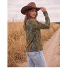 Ekouaer Womens Casual Shirts Long Sleeve Tops Thermal Tshirts Fall Clothes | Crewneck, Breathable, Comfort, Lightweight, Workout, Basic Tees, Solid or Graphic Tshirts, 2026 Fashion Outfit(Ethnic Print)