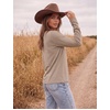 Ekouaer Womens Casual Shirts Long Sleeve Tops Thermal Tshirts Fall Clothes | Crewneck, Breathable, Comfort, Lightweight, Workout, Basic Tees, Solid or Graphic Tshirts, 2026 Fashion Outfit(Grey)