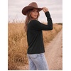 Ekouaer Womens Casual Shirts Long Sleeve Tops Thermal Tshirts Fall Clothes | Crewneck, Breathable, Comfort, Lightweight, Workout, Basic Tees, Solid or Graphic Tshirts, 2026 Fashion Outfit(Black)