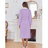 Ekouaer Women’s Robes Long Soft Plush Lapel Waem Bathrobe Light Purple XL | Jacquard fabric, Color block, Shawl collar, Long length, Plush, Fuzzy, Fluffy, Shaggy, Thick Sleepwear, Winter Lounge wear