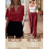 Ekouaer Women’s Satin Silky Pajama Set 2 Piece V Neck Silk Pjs with Pocket | Short Sleeve,Soft Sleepwear,Lightweight Lounge Sets,Comfy Loungewear,Bridal Wedding Party Pajamas Gifts,XS-2XL(Wine Red)