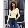 Long Sleeve Shirts for Women Micro Fleece Thermal Underwear Tops Fitted Tee | Lightweight Going Out Tees,Basic Warm Undershirts,Fitted Fall T-Shirts,Soft Crew Neck Outfits,Compression Casual Tees(Beige)