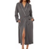 Ekouaer Kimono Robes for Women Long Lightweight Knit Soft Bathrobe | Long Sleepwear, Casual Ladies Loungewear, Shawl, Soft Lightweight Fabric, Valentine’s Day, Bridal Party(Dark Gray)