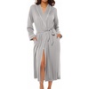 Ekouaer Kimono Robes for Women Long Lightweight Knit Soft Bathrobe | Long Sleepwear, Casual Ladies Loungewear, Shawl, Soft Lightweight Fabric, Valentine’s Day, Bridal Party(Light Gray)