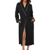 Ekouaer Kimono Robes for Women Long Lightweight Knit Soft Bathrobe | Long Sleepwear, Casual Ladies Loungewear, Shawl, Soft Lightweight Fabric, Valentine’s Day, Bridal Party(Black)