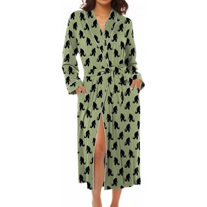 Ekouaer Kimono Robes for Women Long Lightweight Knit Soft Bathrobe | Long Sleepwear, Casual Ladies Loungewear, Shawl, Soft Lightweight Fabric, Valentine’s Day, Bridal Party(Army Green Bigfoot)