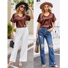 Ekouaer Silk Pajama for Women Short Sleeve Satin Pj Set Two Piece XS-XXL | loungewear or daily wear,Valentine’s Day, Bridal Party, Honeymoon Vacation and Anniversaries Gift ,walking,enjoying coffee(Caramel)