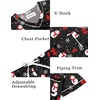 Ekouaer Silk Pajama for Women Short Sleeve Satin Pj Set Two Piece XS-XXL | loungewear or daily wear,Valentine’s Day, Bridal Party, Honeymoon Vacation and Anniversaries Gift ,walking,enjoying coffee(Black Snowman)
