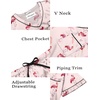 Ekouaer Silk Pajama for Women Short Sleeve Satin Pj Set Two Piece XS-XXL | loungewear or daily wear,Valentine’s Day, Bridal Party, Honeymoon Vacation and Anniversaries Gift ,walking,enjoying coffee(Flamingo)