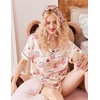 Ekouaer Silk Pajama for Women Short Sleeve Satin Pj Set Two Piece XS-XXL | loungewear or daily wear,Valentine’s Day, Bridal Party, Honeymoon Vacation and Anniversaries Gift ,walking,enjoying coffee(Champagne Teddy)