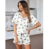 Ekouaer Silk Pajama for Women Short Sleeve Satin Pj Set Two Piece XS-XXL | loungewear or daily wear,Valentine’s Day, Bridal Party, Honeymoon Vacation and Anniversaries Gift ,walking,enjoying coffee(Cactus)