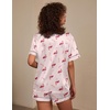 Ekouaer Silk Pajama for Women Short Sleeve Satin Pj Set Two Piece XS-XXL | loungewear or daily wear,Valentine’s Day, Bridal Party, Honeymoon Vacation and Anniversaries Gift ,walking,enjoying coffee(Flamingo)